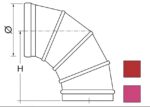 Γωνία Καμινάδας 90° Μονού Τοιχώματος INOX