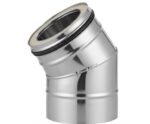 Γωνία 45° Καμινάδας Διπλού Τοιχώματος INOX
