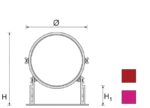 Ρυθμιζόμενο Στήριγμα Καμινάδας 5-10cm INOX