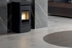 LENA 7/9+ Evo Σόμπα pellet αερόθερμη EdilKamin πλαϊνά από ατσάλι μαύρο