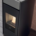 Myrna H 15 Evo EdilKamin Σόμπα Pellet Καλοριφέρ κεραμικό γκρι ανοιχτό ματ