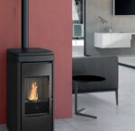 Yana 7/9+ Evo EdilKamin Σόμπα Pellet κεραμικό μαύρο ματ
