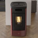 DAILY 130++ EVO Σόμπα pellet αερόθερμη EdilKamin κεραμικό μπορντό