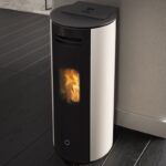 Spy 110+ Evo EdilKamin Σόμπα Pellet με επένδυση γυαλί λευκό