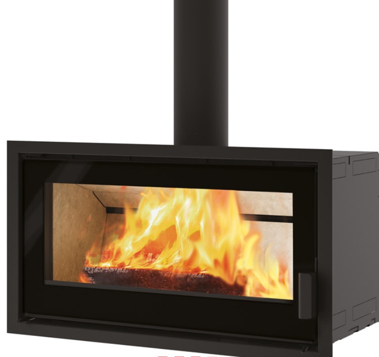ενεργειακή κασέτα ξύλου με αγωγό Firepocket 100/100 Evo ιδανική για μετατροπή παλιού τζακιού σε ενεργειακό ή για σχεδιασμό νέας εστίας.