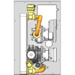 Kit R2-FX για εγκατάσταση σόμπας-καλοριφέρ συνδεδεμένης με λέβητα χωρίς παραγωγή ζεστού νερού χρήσης, με διαχωριστή εγκατάστασης.